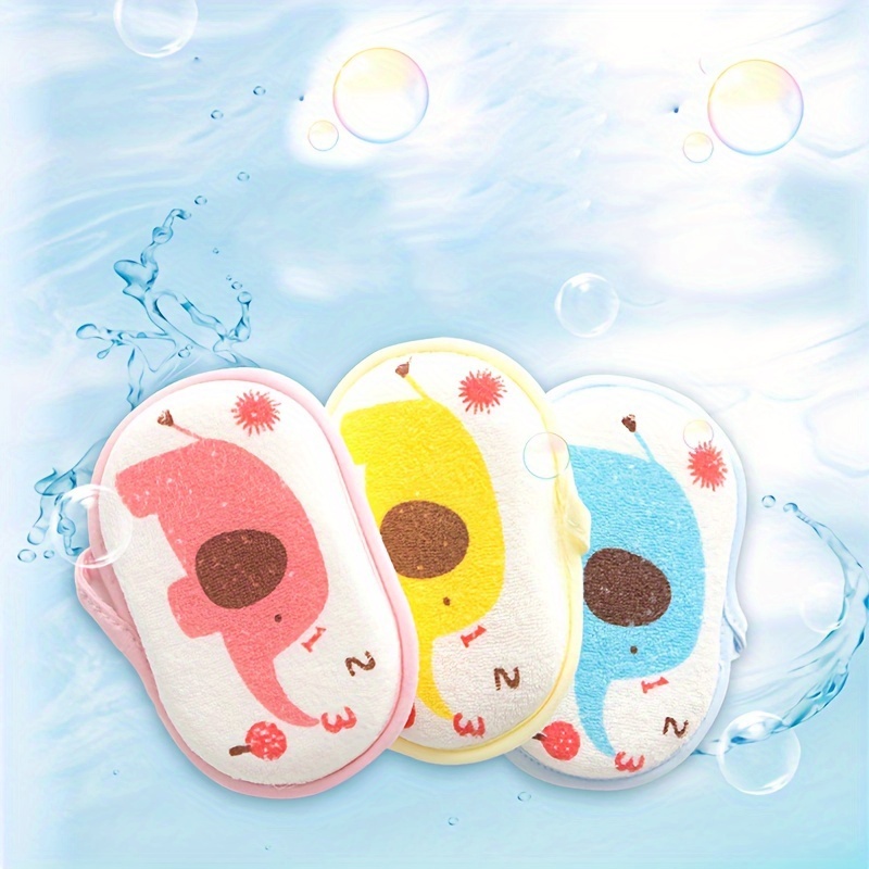 

1pc Shower Bath Sponge, Cartoon Towel, Soft Foam Scrubber, Body Hair Cleaning Sponge, Shower Supplies