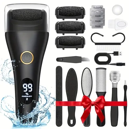 electric pedicure callus care 3 grinding heads 10pcs set deep exfoliation hard cracked dry skin ideal gift