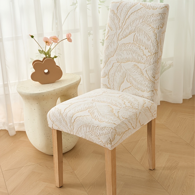 Lot De 4 Housses De Chaise Bechoanigel | Lavables, Anti-Glissement & Élégantes | Pour Salle à Manger, Cuisine | Taille Adjustable (Grise)