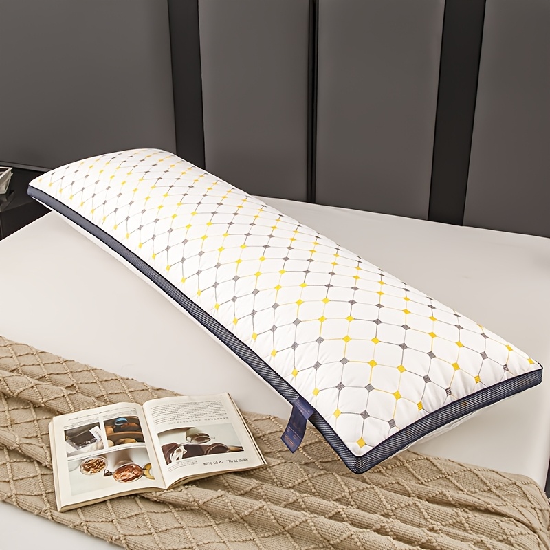 TEMU . Premium weicher, extra langer, gesteppter Kissenbezug, Langkissen – Kissen für Bettwäsche, bequemes Schlafkörperkissen, für Hotel & Zuhause,