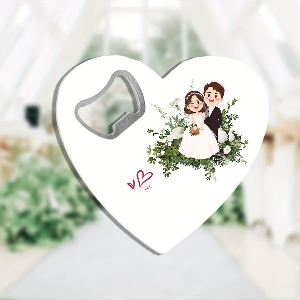 TEMU Personalized Opener, Suitable For Weddings, Receptions, And More; A Wedding Gift Featuring A Magnetic Opener