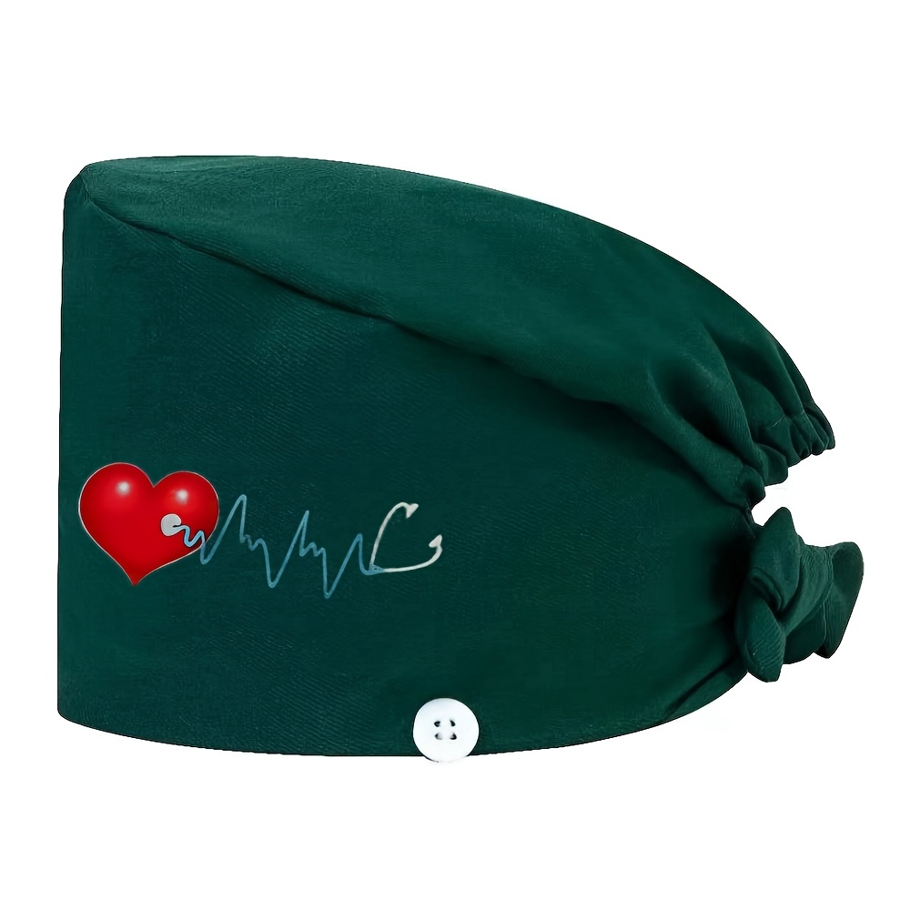 Women's Printed Work Cap with Stethoscope Design