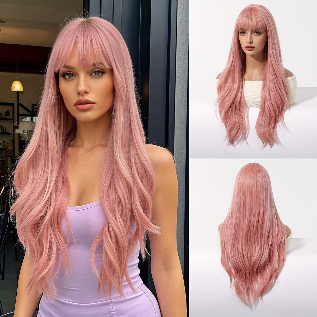 28 Inch Wig, Colorful Synthetic Wig, Women's Wig, Suitable For Festivals, Parties Cosplay, Carnival