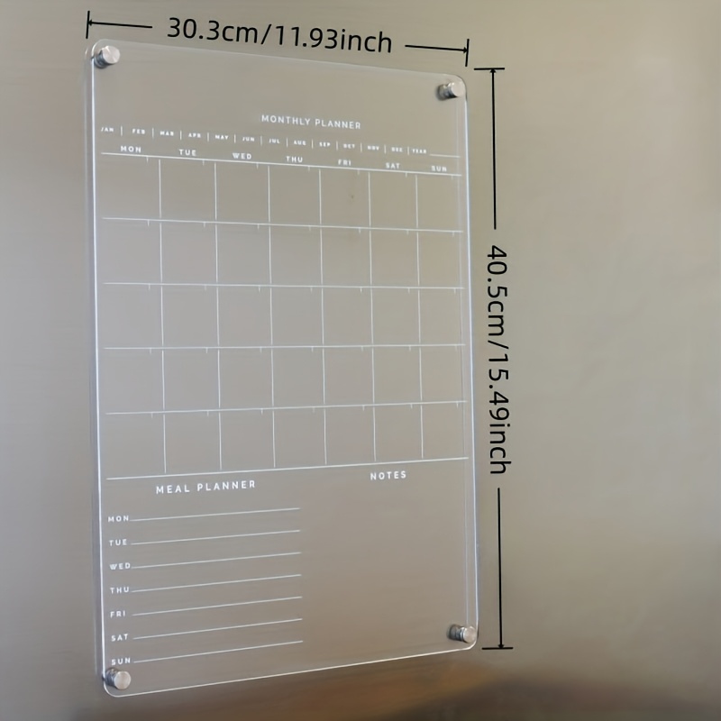TEMU 2d Flat Acrylic Planning Board, Hd Printing, Wipeable And Reusable, Planning Display Board
