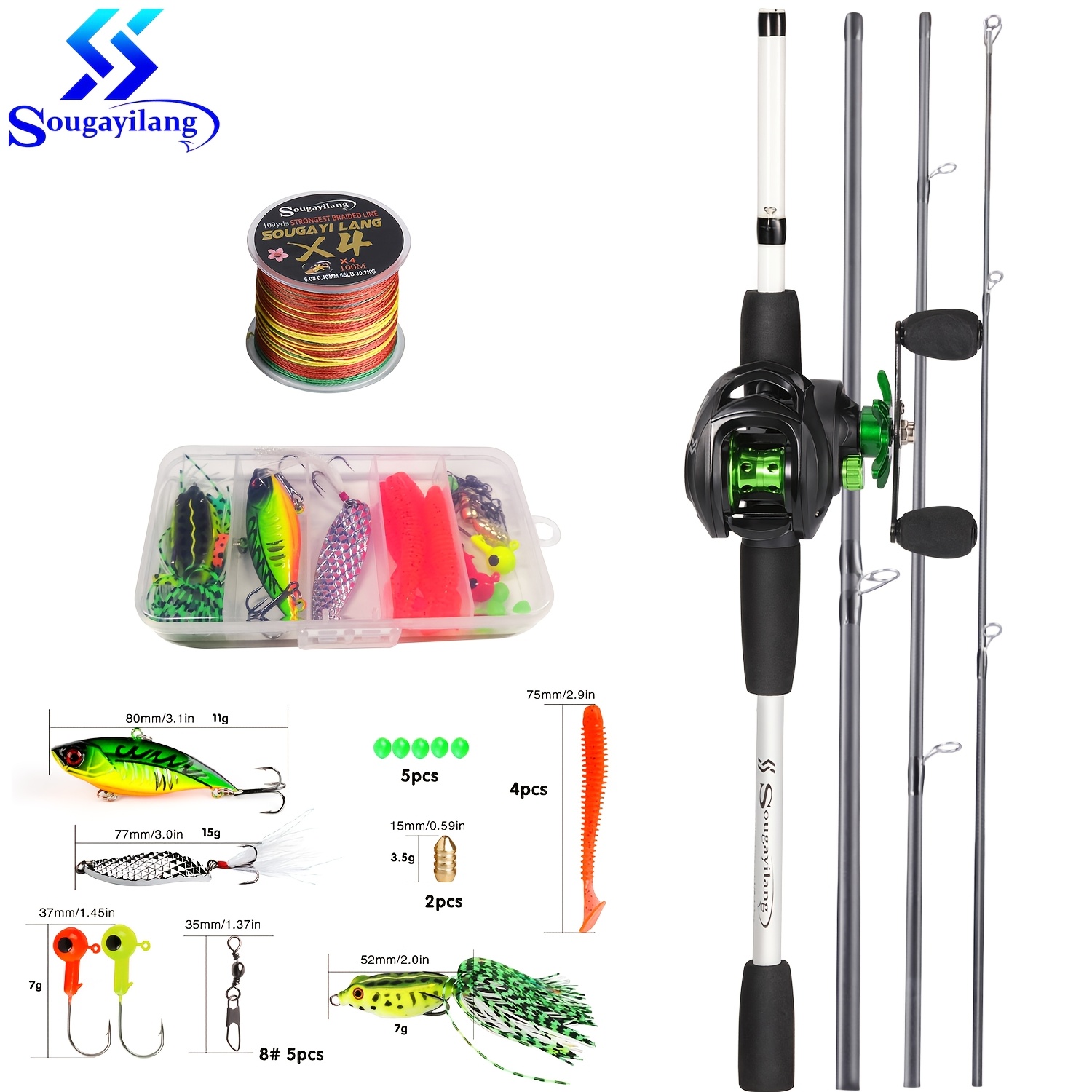 4ft fishing rod combo 4'8