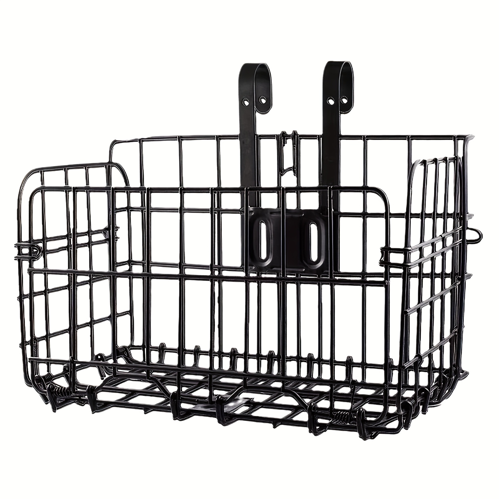 TEMU Folding Bike Basket, Metal Rear Bicycle Basket, Front Foldable Bicycle Basket, On Front Handlebar