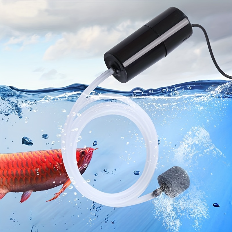 

Mini Usb Aquarium Oxygen Pump, Portable Fish Tank Air Pump Accessory, Pvc Material, Usb Power Mode, Operating Voltage ≤36v, Suitable For Fish - No Battery Required.