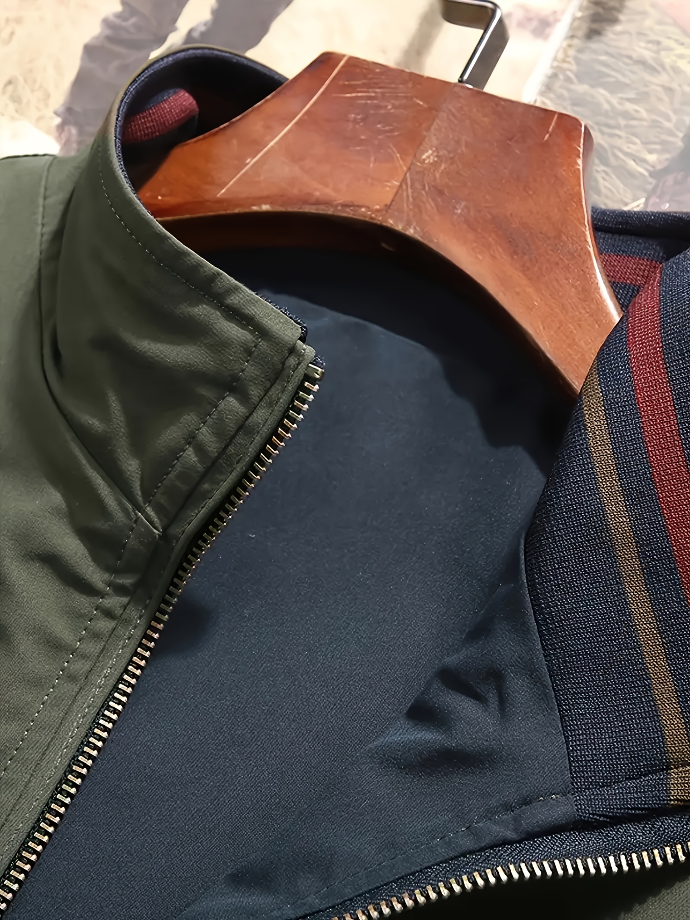 Autumn Winter Men'S Reversible Long Sleeve Lapel Jacket Utility... product image 6