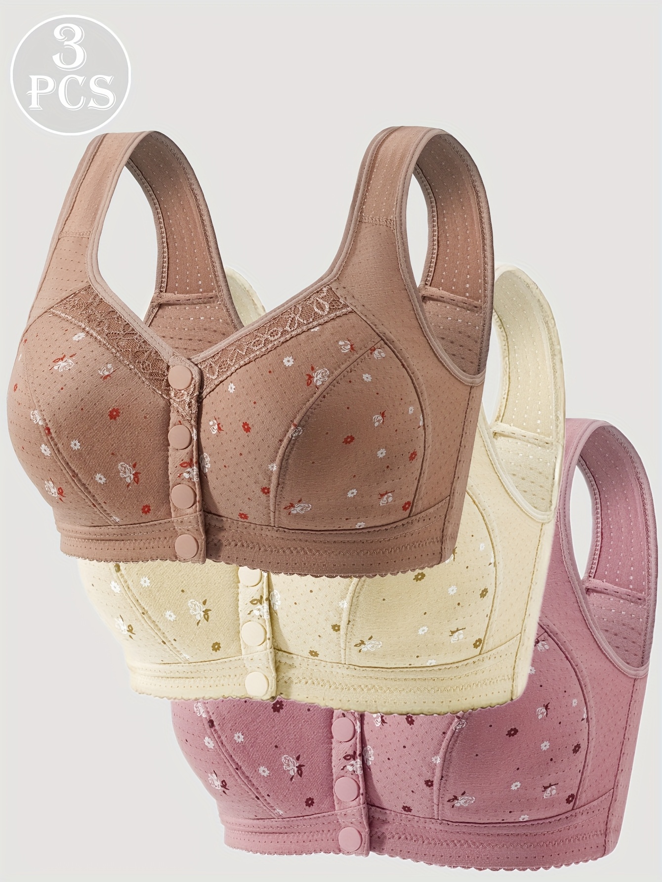 Conjunto de 3 Peças de Soutien Lingerie Elegante Feminino  2