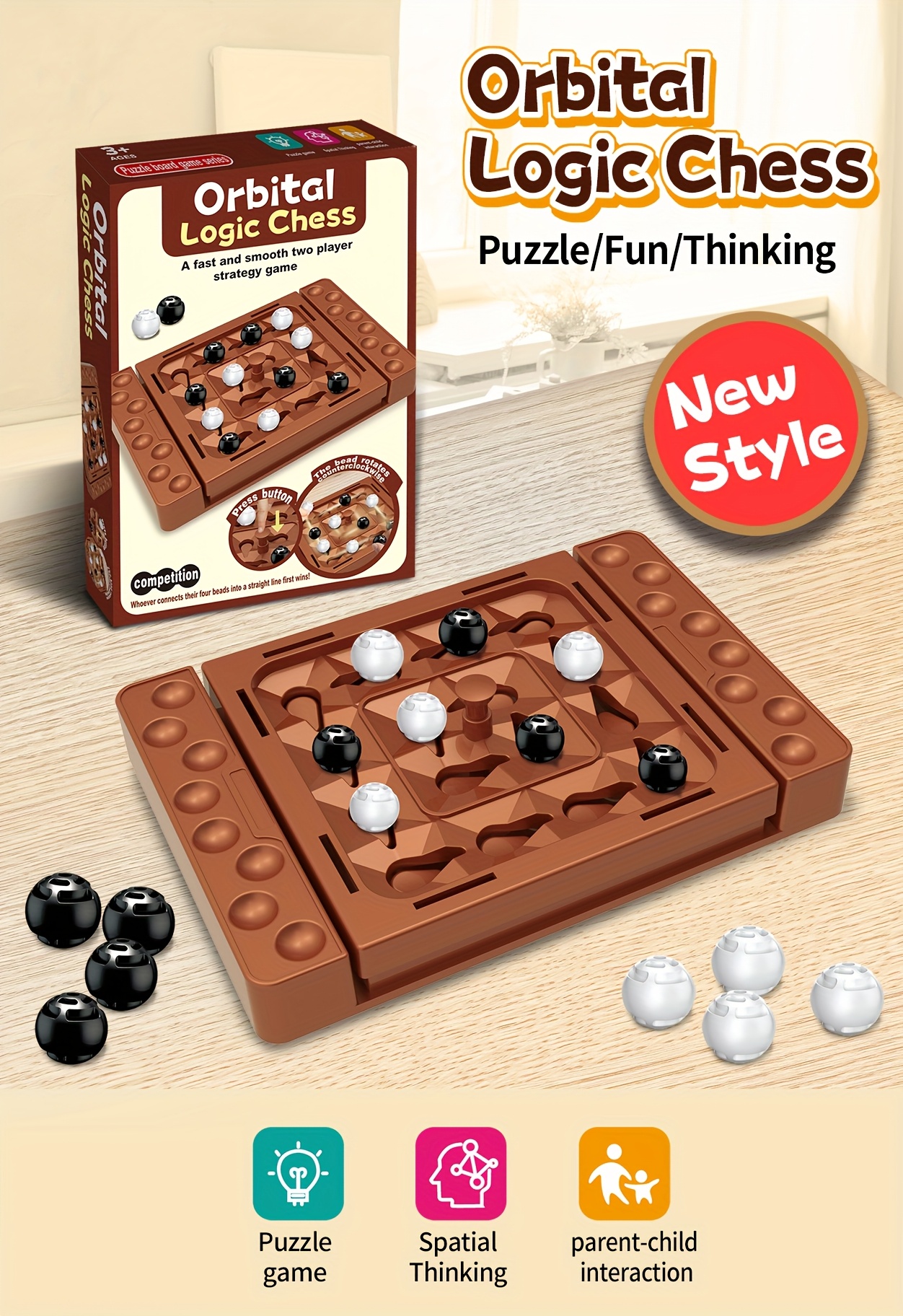 A Logic Board Game Designed to Enhance Logical Thinking And Hand-Eye Coordination, Suitable for Kids Aged 3 And Above. Ideal for Family Gatherings, Parties, And Travel Play. Made from High-Quality Plastic, It Makes a Great Gift for Holidays