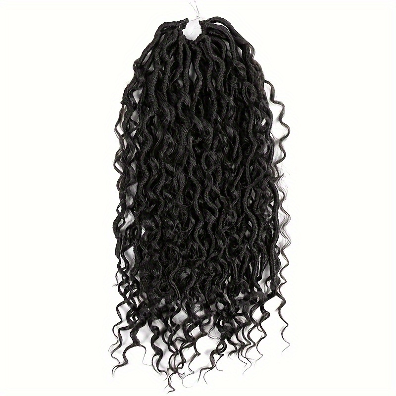 TEMU Extensions capillaires au crochet déesse locs de 14 pouces - Doux, pré-bouclés, bouclés, de style bohème pour femmes - Faciles à installer,