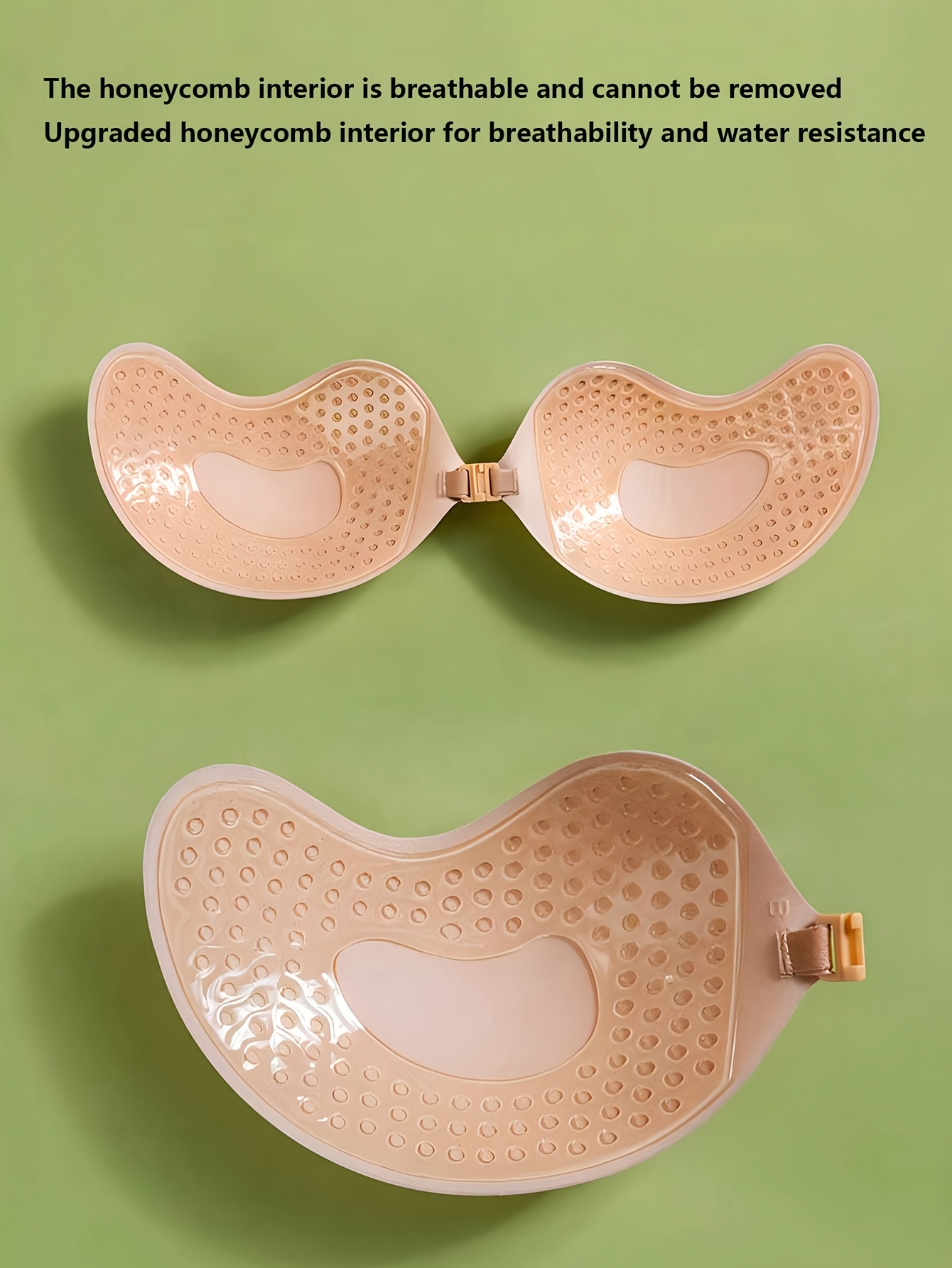 4pcs Women?s Backless Self-Adhesive Strapless Bras - Push-Up Invisible Under Clothes, Breathable Anti-Sagging with Adjustable Straps & Textured Comfort Panels for Daily Wear, Workouts, Special Occasions (Beige/Black), Strapless Push Up Bra, Seamless Undergarment, Smooth Finish, Secure Adhesion, Nipple Cover, Workout Enthusiasts