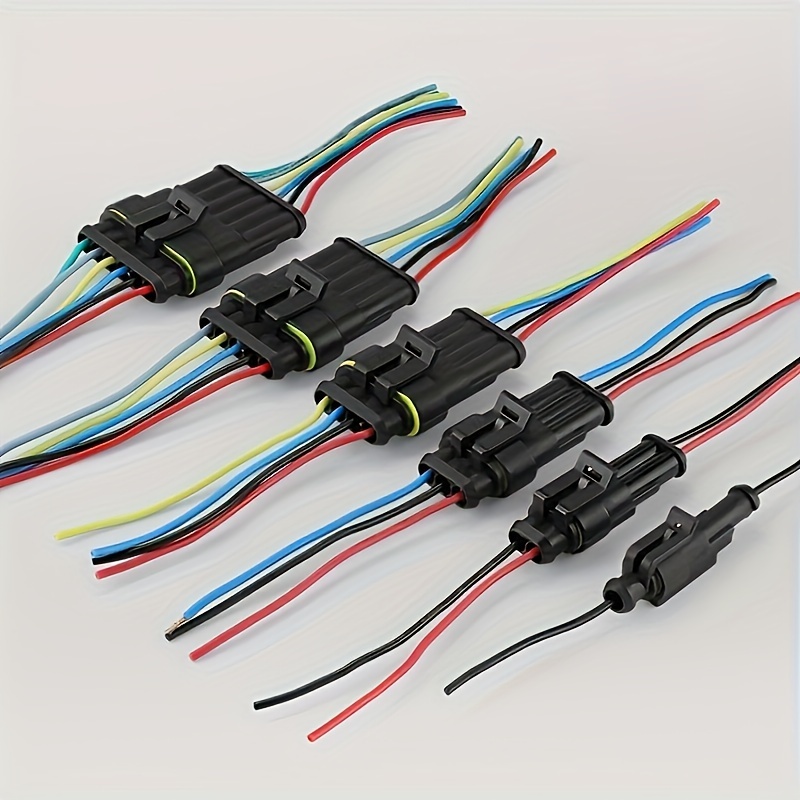 1 Juego de Cable de enchufe impermeable para coche de 2