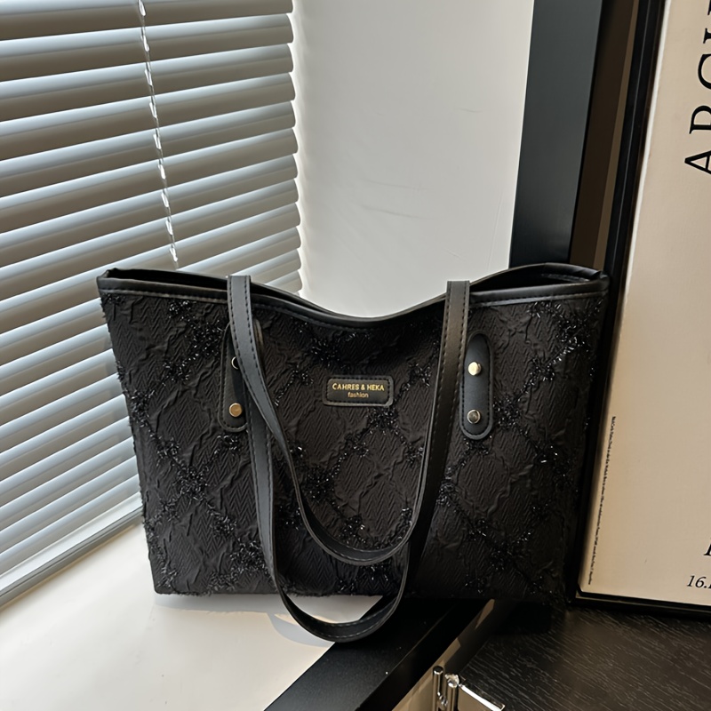 1 High-end Fashion Trendy Shoulder Totebag, Sweet Ladies' Handbag Gift