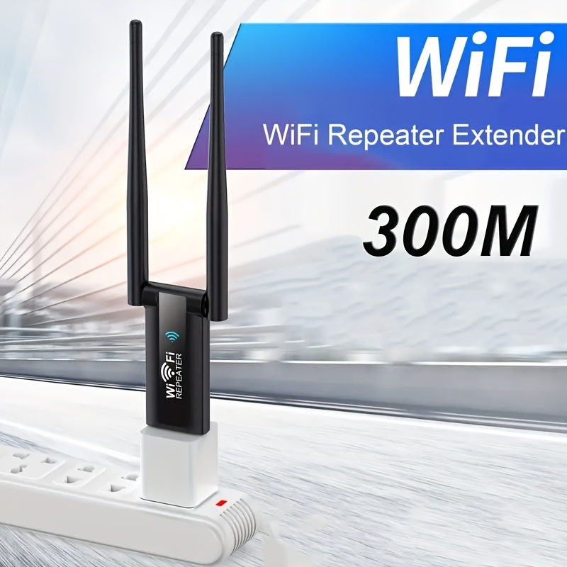 1 Unit of Wifi Signal Booster, Wifi Extender, 2.4Ghz Signal Enhancer, Increases Your Signal for Strong Wifi Penetration, Equipped with 2 Antennas for 360° Complete Coverage