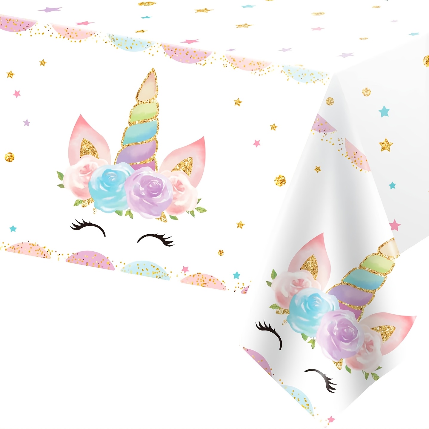 1pc new unicorn tablecloth high quality and disposable rectangular tablecloth birthday   decoration supplies