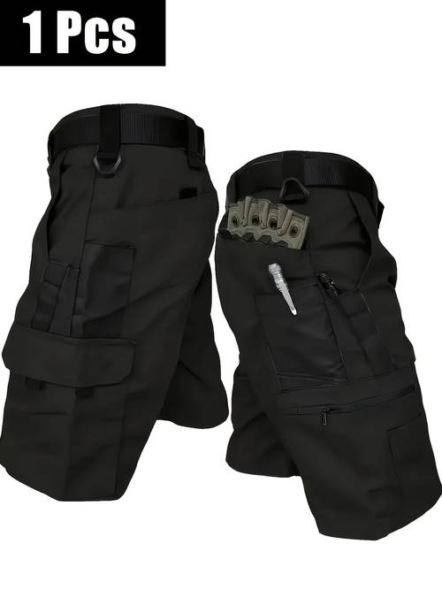 summer mens cargo shorts high quality multi pocket outdoor shorts for camping hiking fishing and hunting durable tear resistant lightweight and comfortable adjustable waistband hiking gear no belt