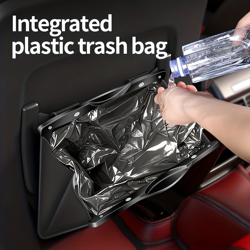 PU Leather Car Trash Bags Suitable for LAND for RoveR, Including Defender, Range for RoveR, Range for RoveR Sport, Range for RoveR Evoque, Discovery, and Discovery Sport. Features: 2 Passenger Seat Brackets, 20 Disposable Trash Bags. Large Capacity.