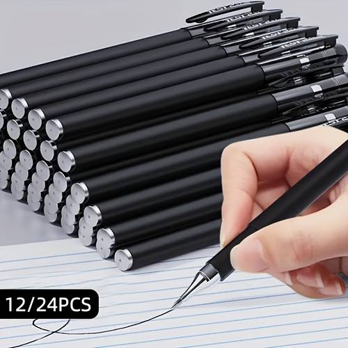 imagen del artículo 12/24 bolígrafos negros de 0.5 mm, ideales para o firmas en , bolígrafos específicos para exámenes, bolígrafos imprescindibles para