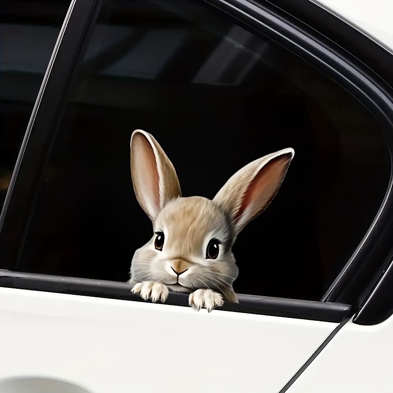 

Cartoon Rabbit Vinyl Decal - Easy , Car Windows, Trucks, Scooters, Fishing Boats & More | On Plastic, Wood, Glass, Metal, Ceramic , Wall, Skateboard