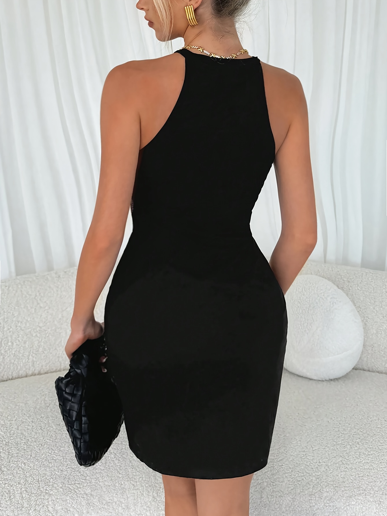 knee length dresses for ladies Hourglass Mesh Contrast Dress main image 0