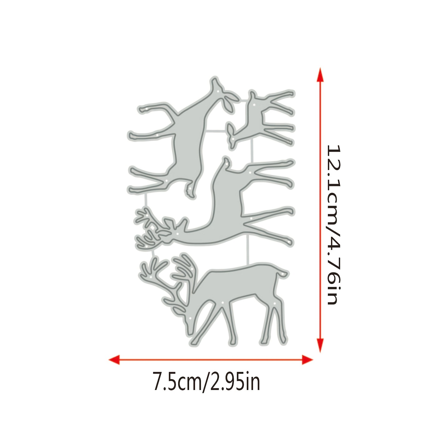 Image of 1pc Metal Cutting Dies Deer Paper Craft Knife Mold Blade Punch Stencils Dies