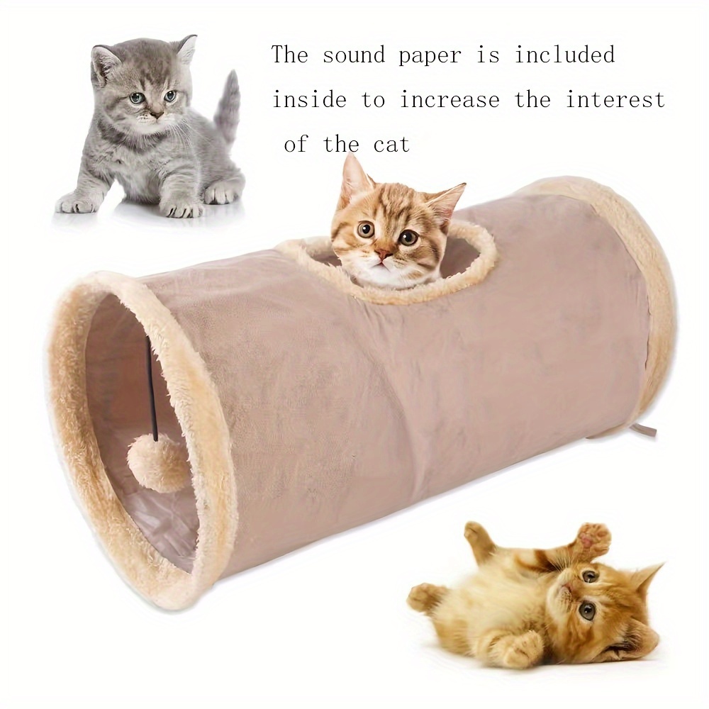 

1pc Foldable Cat Tunnel, Material, Self-entertaining Kitten Play Tube, Pet Toy With For Cats