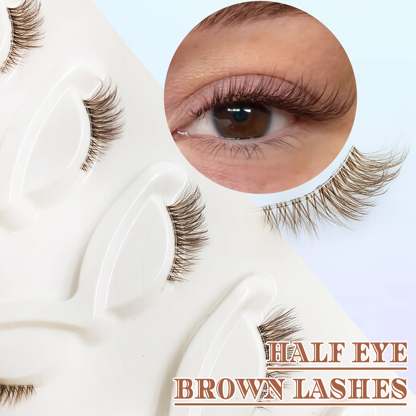 5 Pairs Brown Lashes Fluffy Lightweight And Soft Natural Look False Eyelashes, 3d Mink Lashes Makeup Extension Fake Lashes, For Used Extensions Reusable