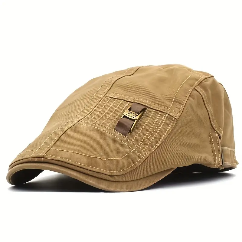 elegantní bavlněná beretka pro muže a ženy, bavlněná netahavá látka, tkaná vintage styl novinová klobouk, jednobarevná britská kachní čepice na a podzim 0