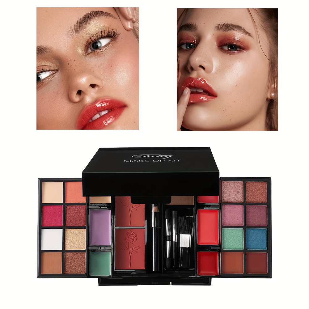 78 couleurs de Pro Palette de maquillage Ombre à paupières poudre pinceau  cosmétique Kit boîte avec Mirror Make Up Outils