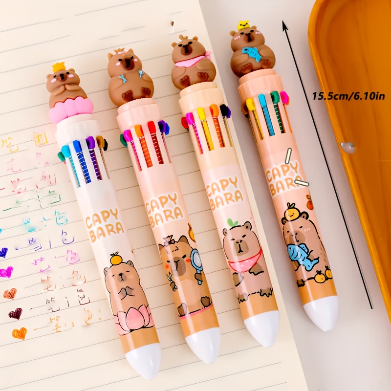4pcs Capybara 10-color, Multi-colors - Ideal For School And Office Supplies (random Colors)