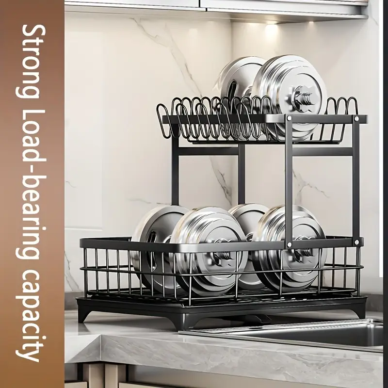 1 tier space saving kitchen dish drying rack with removable utensil holder cup holder large capacity drying rack with for kitchen sink counter Product details 1