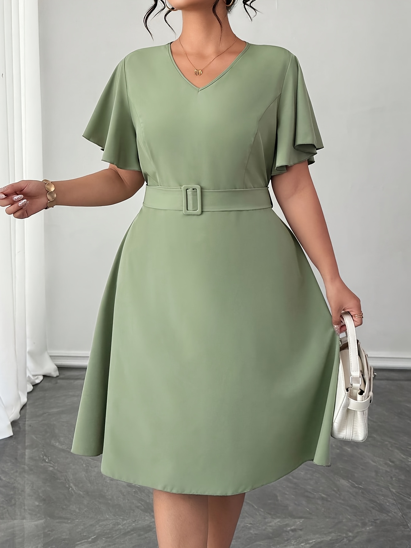 sachin and babi light blue dress Zink London Sage Green Relaxed Fit Shirt Dress