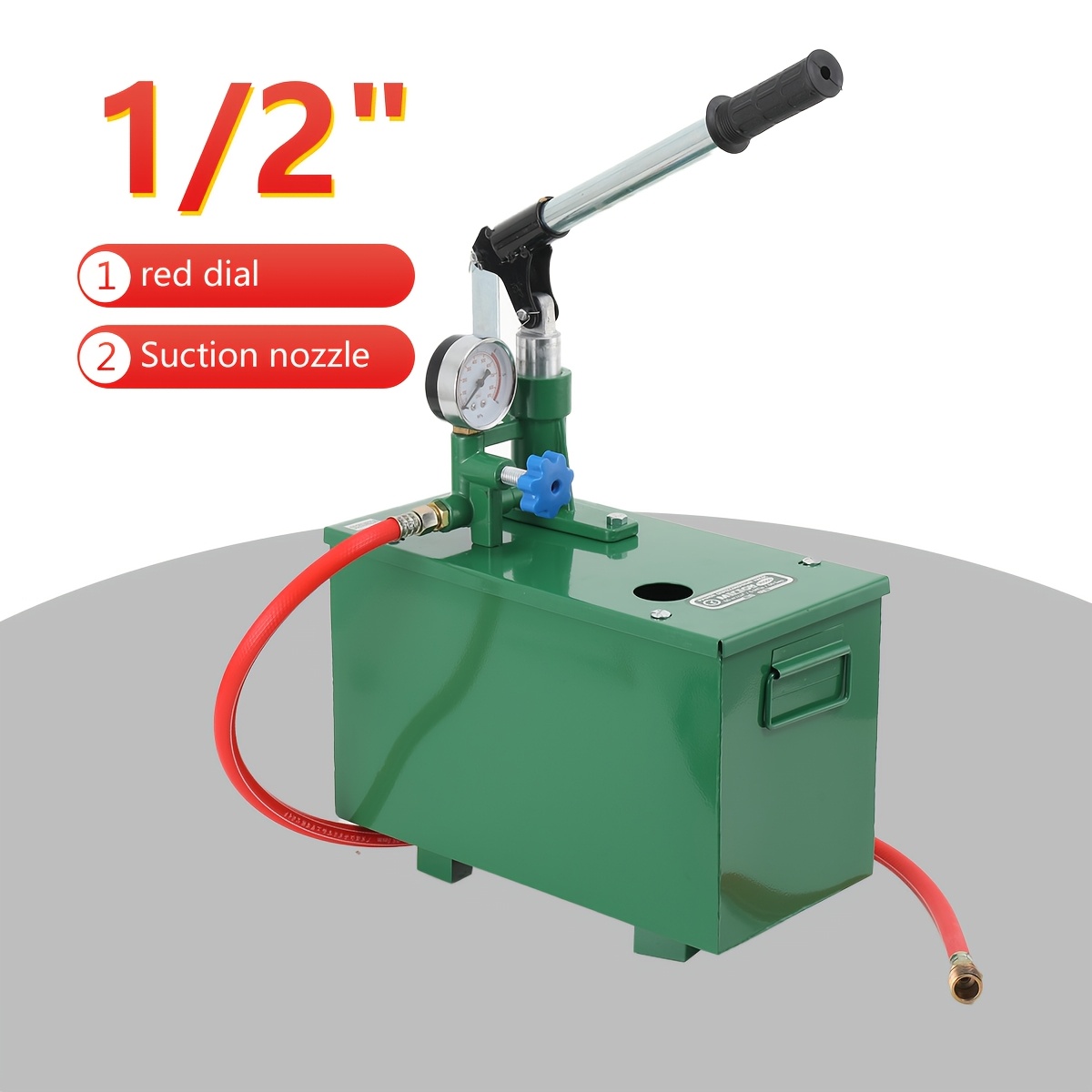 Image of Hydraulic Pressure Test Pump Hand Pressure Test Pump 1/2" Hydrostatic Test Pump For Pipeline Pressure Container Irrigation , Manual Pressure Test Pumppressure: 60kg, 6.0 Mpa