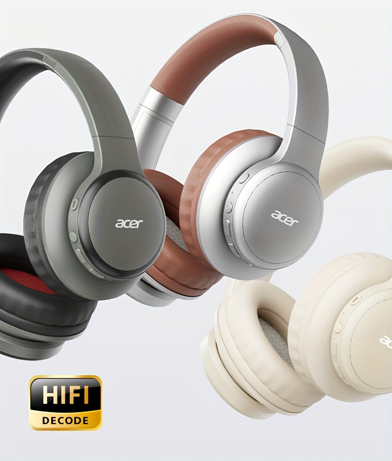 Casque sans fil supra-auriculaire amélioré avec son amélioré en basses, conception pliable légère avec microphone intégré. Inclut un câble audio de 3,5 mm