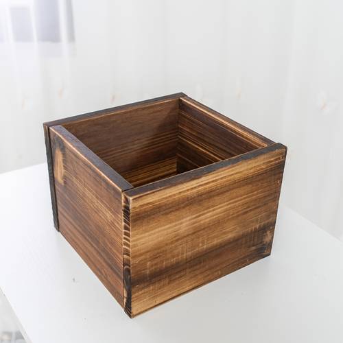 wooden planter courtyard planting suitable for charcoal storage gardening gift home decor