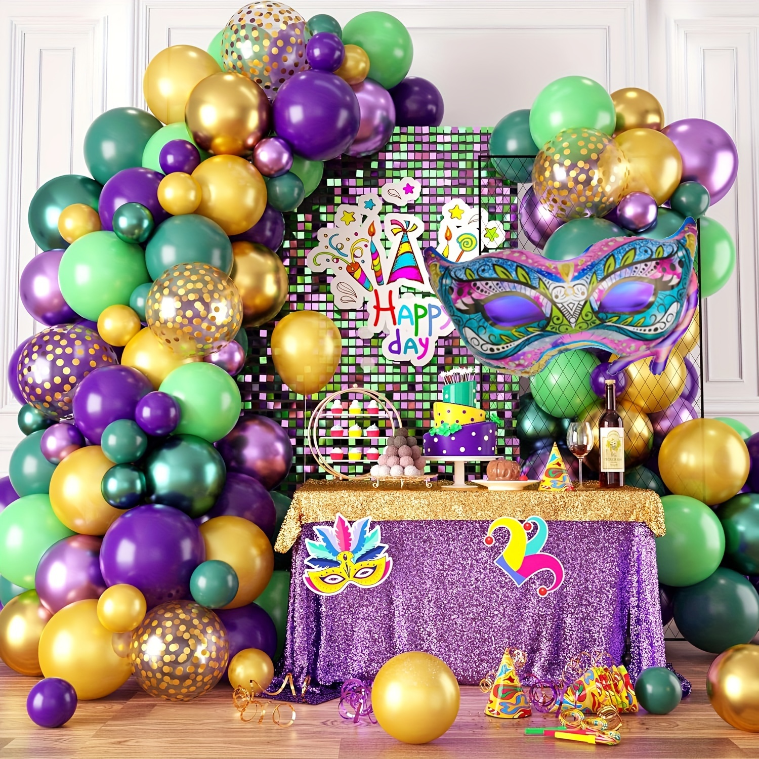 110 unidades, 3 tamaños – Kit de globos para hacer un arco o guirnalda con  temática de circo/carnaval para decoración de fiestas – Globos de colores