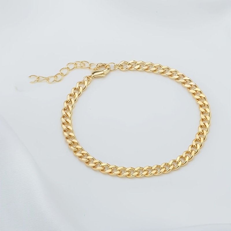 TEMU Luz de Lujo, Elegante y Pulsera Versátil de Vacaciones y Ocio para Damas, Dorada y de Acero Inoxidable