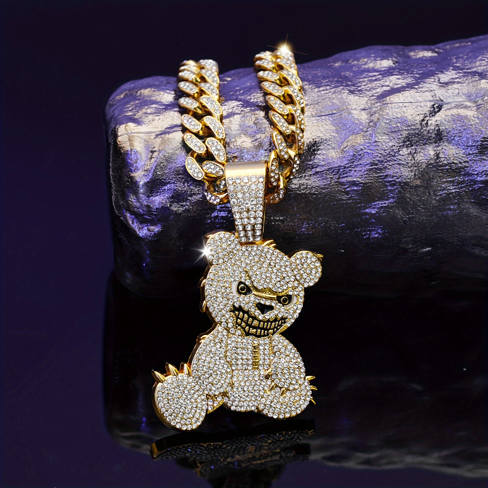 【BLACKPURPLE】happy bear necklace BLACKPURPLE (ブラックパープル) - happy bear necklace – einz.jp