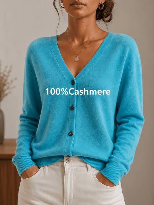 item picture womens openwork sweater knitwear cashmere sweater women neck with single button closure classic solid color long sleeve knitwear loose and casual wear