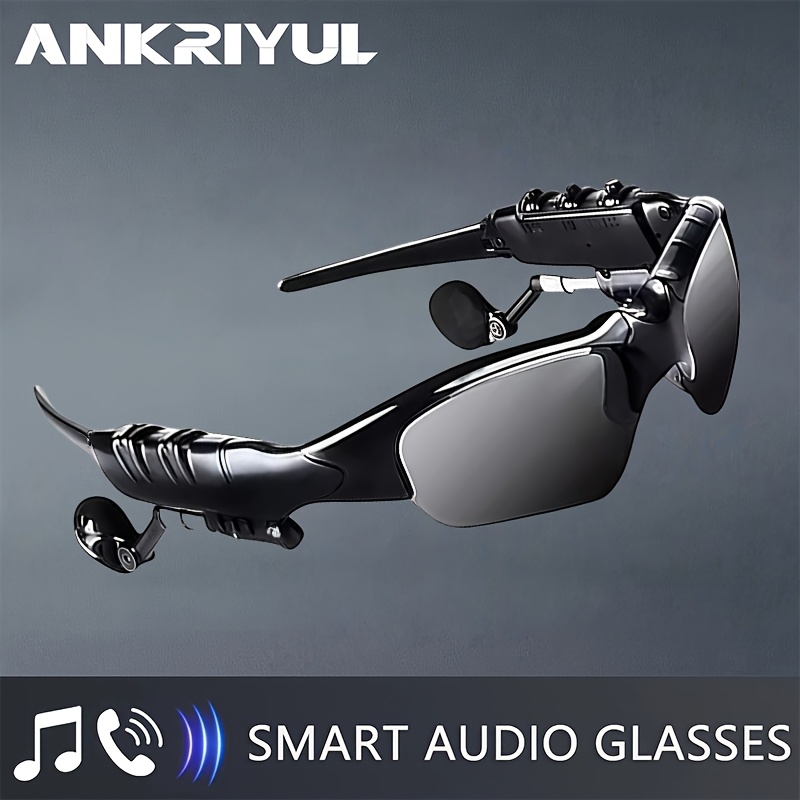 TEMU 2in 1 Wireless Stereo Glasses Earphones, Wireless Bluetooth 5.4, Smart Glasses Built In Mic, Wireless Audio Glasses, For Sports, Cycling,