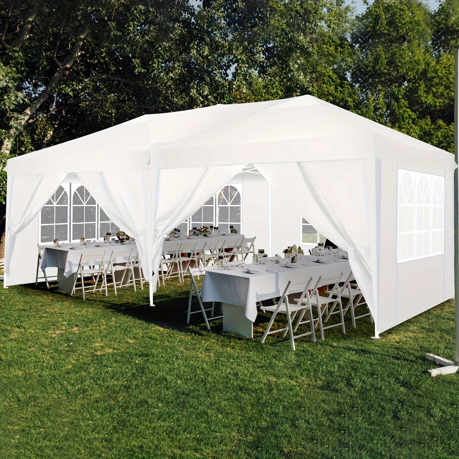 

Hoteel 10x20ft Canopy Tent With 6 Sidewalls Waterproof Commercial Instant Shelter Upf 50+