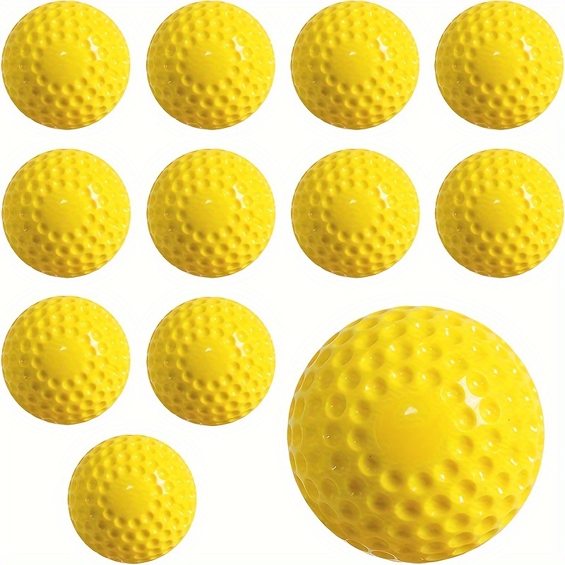 

Softballs 12 Dimpled Softballs, 12- Pitching Softballs For -eye Coordination, Hitting And