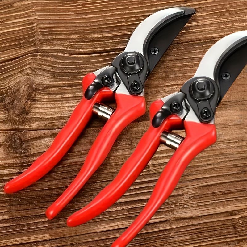 2pcs set   heavy duty garden shears and accessories spring loaded pruning shears   durable manual trimmer with ergonomic non slip   for easy flower and branch trimming gardening tool pruning shears plant pruning