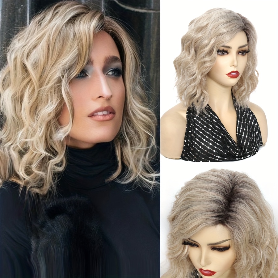 ?Tiffani 18”   Blonde & Dark Roots Wavy bob Wig? ?Tiffani 18” Blonde & Dark Roots Wavy bob Wig? main image 3