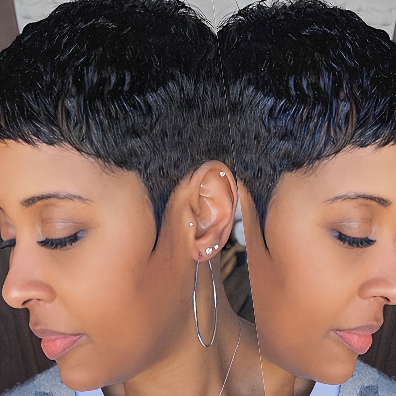 TEMU Christmas Black Friday Offer | Women's Short Fairy-inspired Wig | 150% Volume | Machine-made | No Glue, (ideal For Beginners) | Daily Elegant