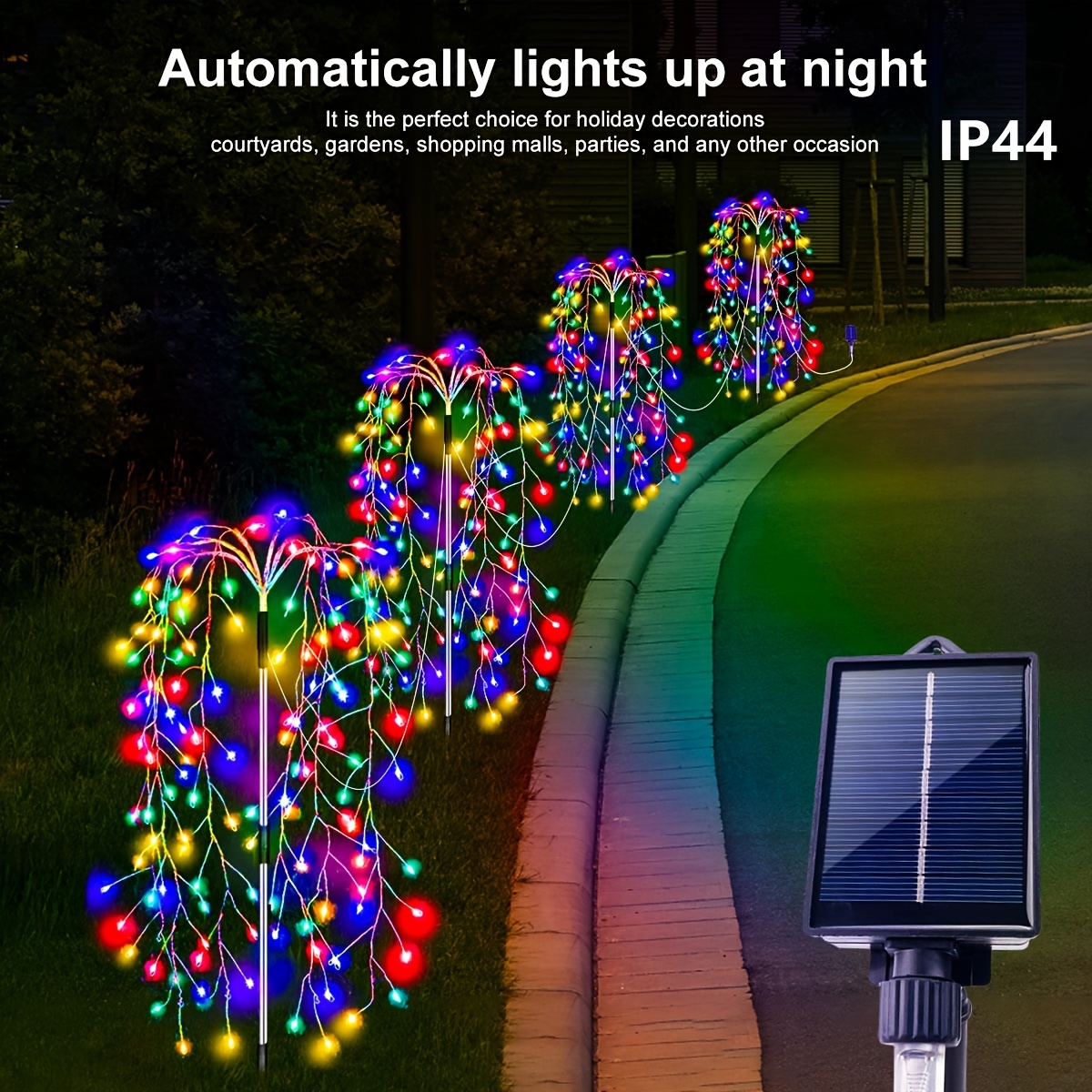 

4/1pack Solar Lawn Light Fireworks Light, Solar Christmas Lights, 680led Light Outdoor, String Lights, 8 Lighting (suitable For , Garden, Path, , , , Party Landscape Decoration 420/120led