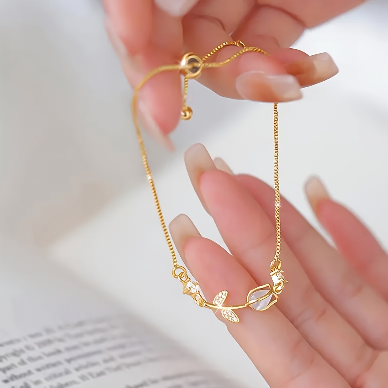 TEMU New 1pc Adjustable Tulip Bracelet, High-quality Jewelry, Upgraded Fashionable Bracelet, Premium Decorative Bracelet, Suitable For Daily Wear,
