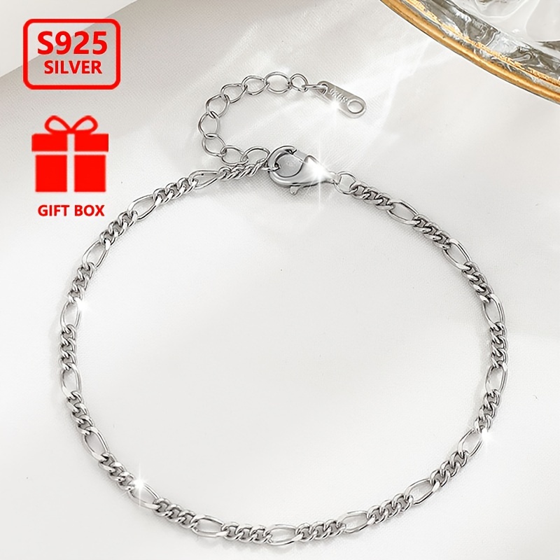 

Vana Elegant Sterling Silver Bracelet S925 For Women - Classic Chain Design, No Plating - Gifts, Parties And Everyday Wear - Versatile For All - Pure Silver Jewelry (. Weight 1.96g)