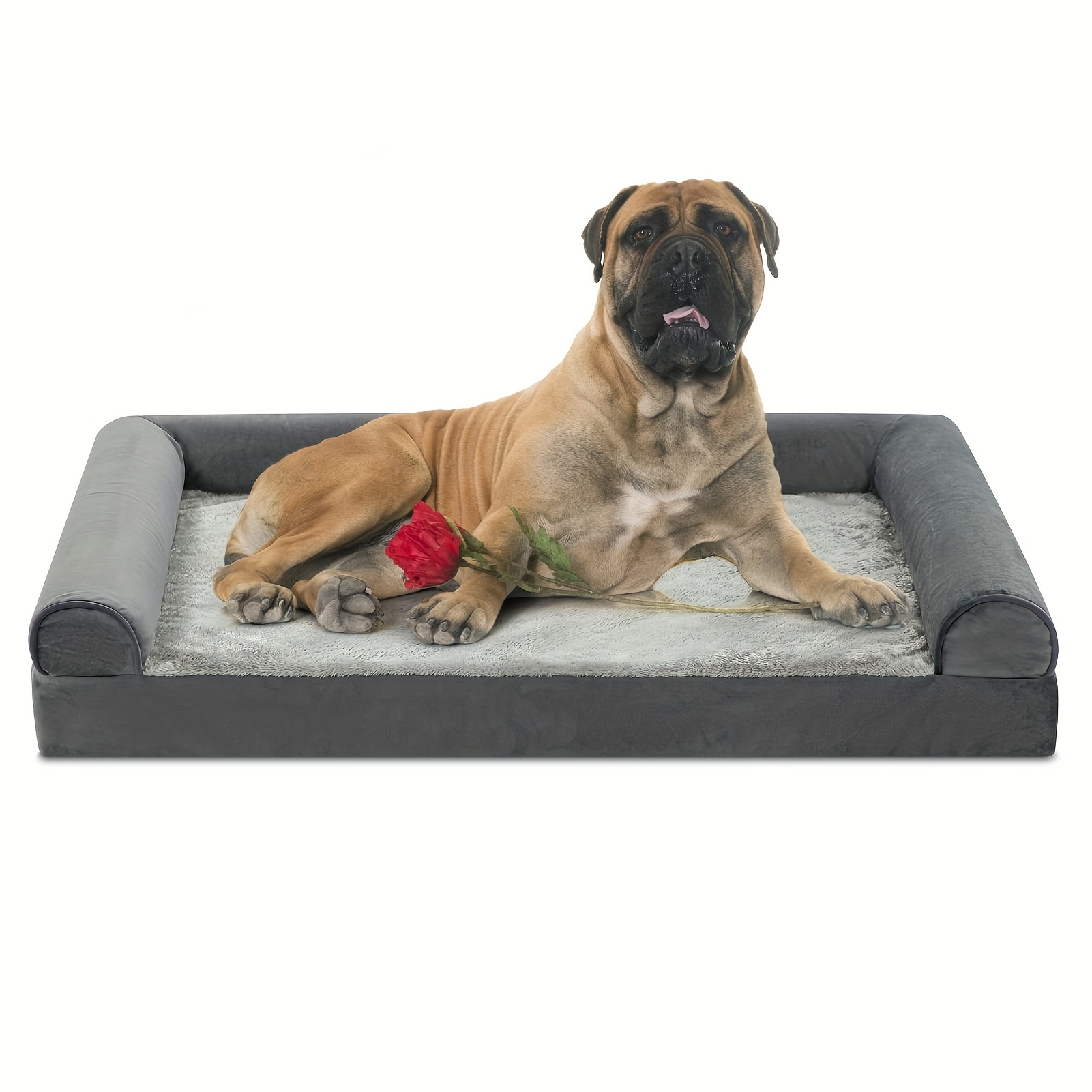 

Extra Large Memory Foam Dog Bed With Non-slip Bottom - Orthopedic Couch For Medium To Large Breeds, Washable Cover Included